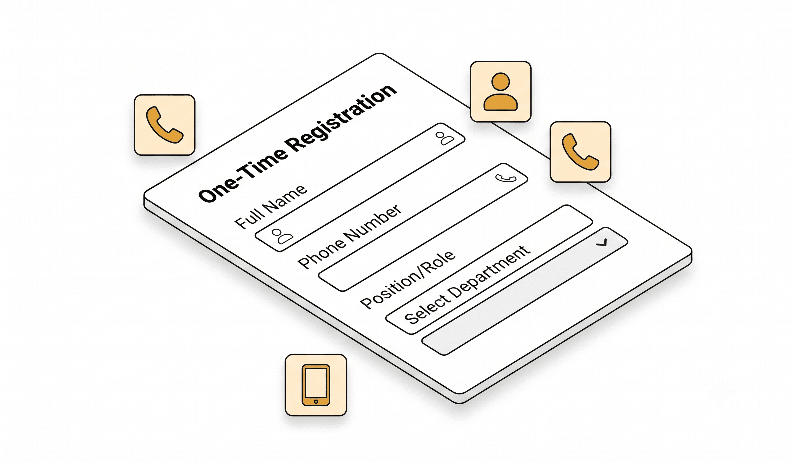 One-time registration form